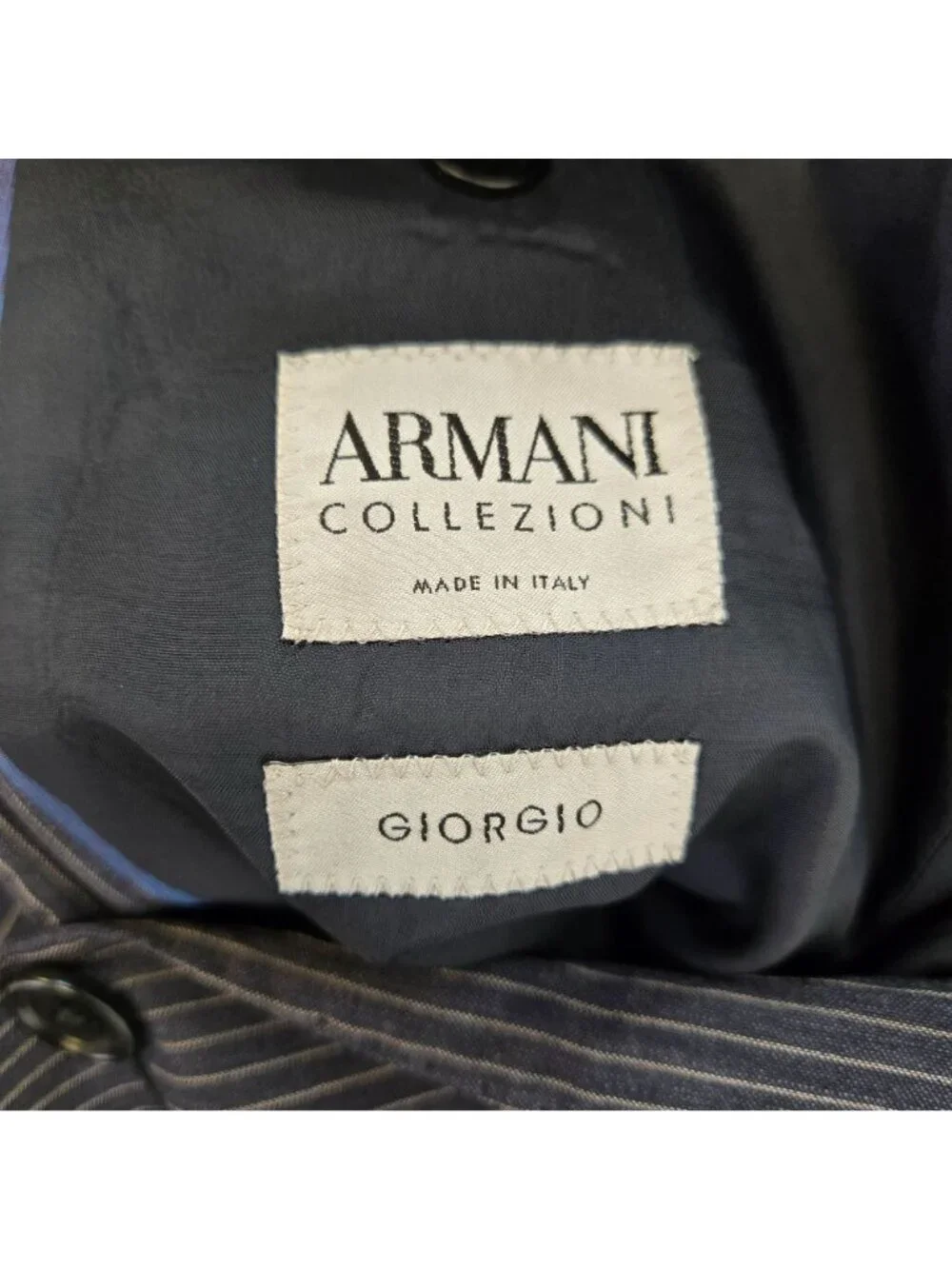 Giorgio Armani Collezioni 100% Wool Two Button Pinstripe Sport Coat Size 40R